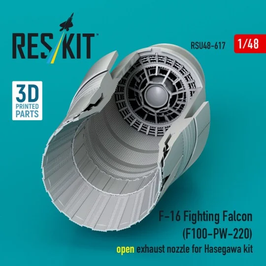 F-16 Fighting Falcon (F100-PW-220) open exhaust nozzle for Hasegawa...