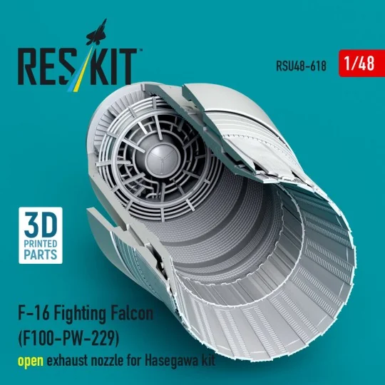 F-16 Fighting Falcon (F100-PW-229) open exhaust nozzle for Hasegawa...