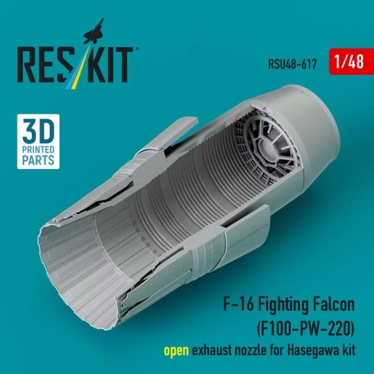 F-16 Fighting Falcon (F100-PW-220) open exhaust nozzle for Hasegawa...