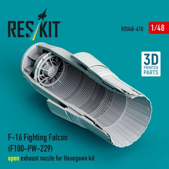 F-16 Fighting Falcon (F100-PW-229) open exhaust nozzle for Hasegawa...