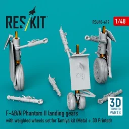 F-4B/N Phantom II landing gears with weighted wheels set for Tamiya...