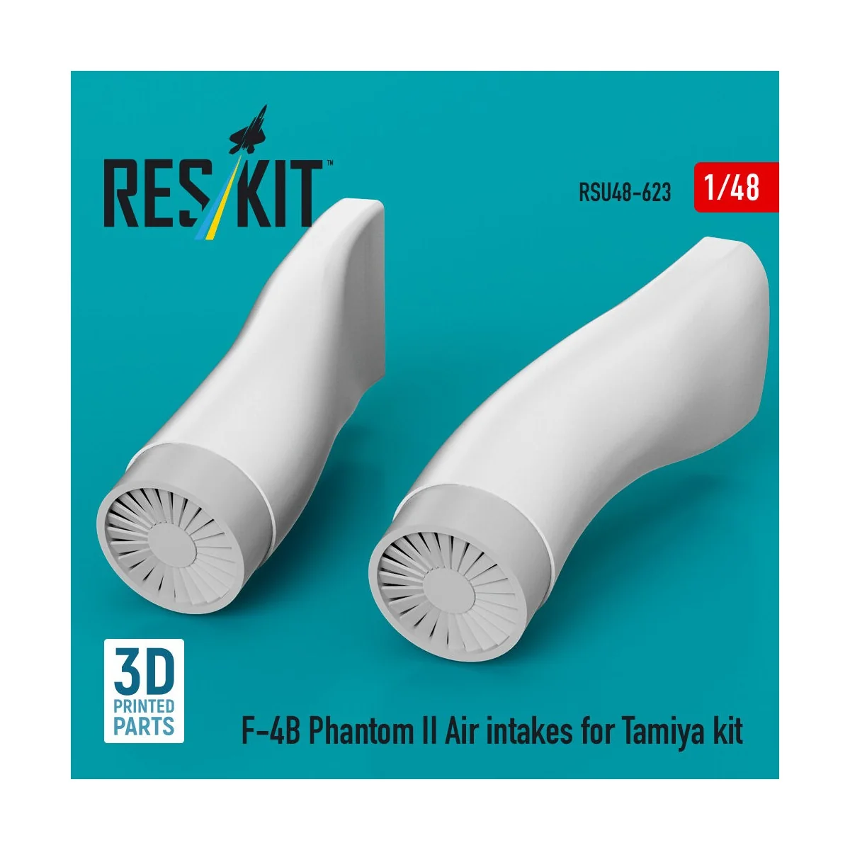 F-4B Phantom II Air intakes for Tamiya kit (3D Printed), 1/48 - Res...