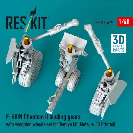 F-4B/N Phantom II landing gears with weighted wheels set for Tamiya...