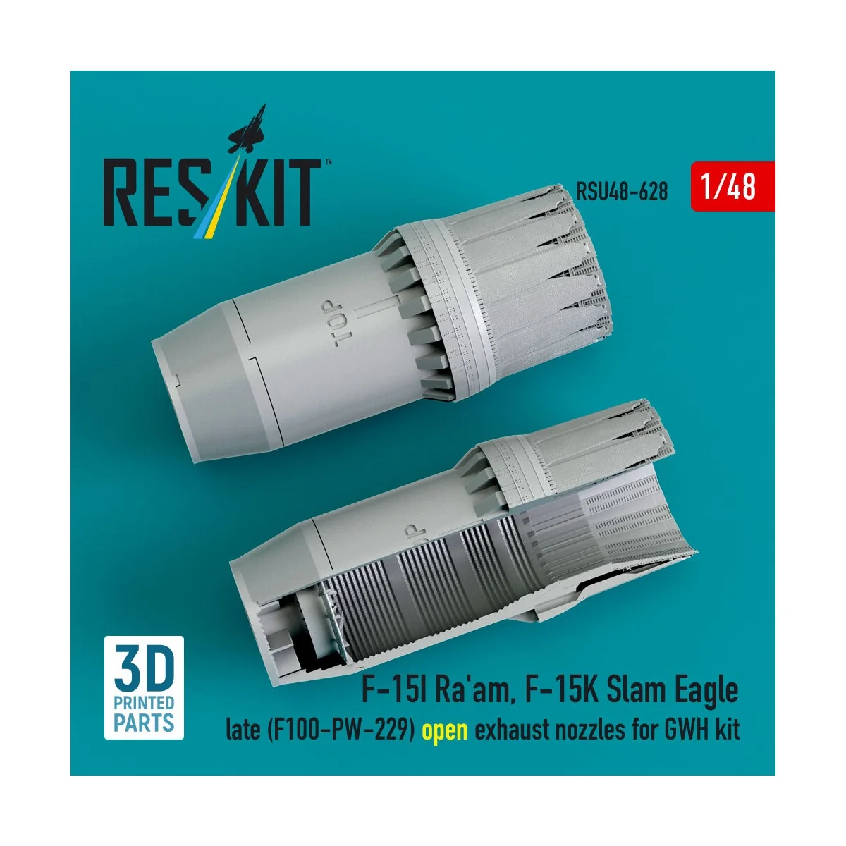 F?15I Ra'am, F?15K Slam Eagle late (F100-PW-229) open exhaust nozzl... F?15I Ra'am, F?15K Slam Eagle late (F100-PW-229) open exhaust nozzl...