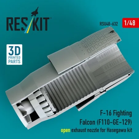 F-16 Fighting Falcon (F110-GE-129) open exhaust nozzle for Hasegawa...