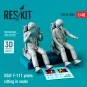 USAF F-111 pilots sitting in seats (2 pcs) (3D Printed), 1/48 - Res...