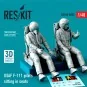 USAF F-111 pilots sitting in seats (2 pcs) (3D Printed), 1/48 - Res...