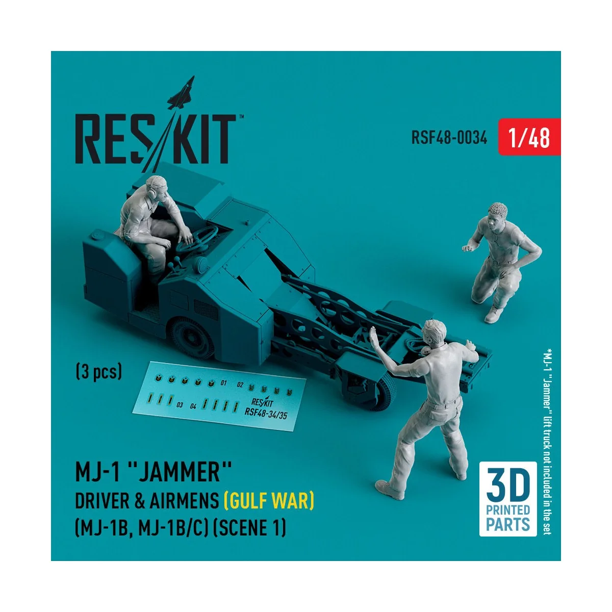 MJ-1 Jammer Driver & airmens (Gulf War) (MJ-1B, MJ-1B/C) (scene 1) ...