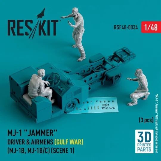 MJ-1 Jammer Driver & airmens (Gulf War) (MJ-1B, MJ-1B/C) (scene 1) ...
