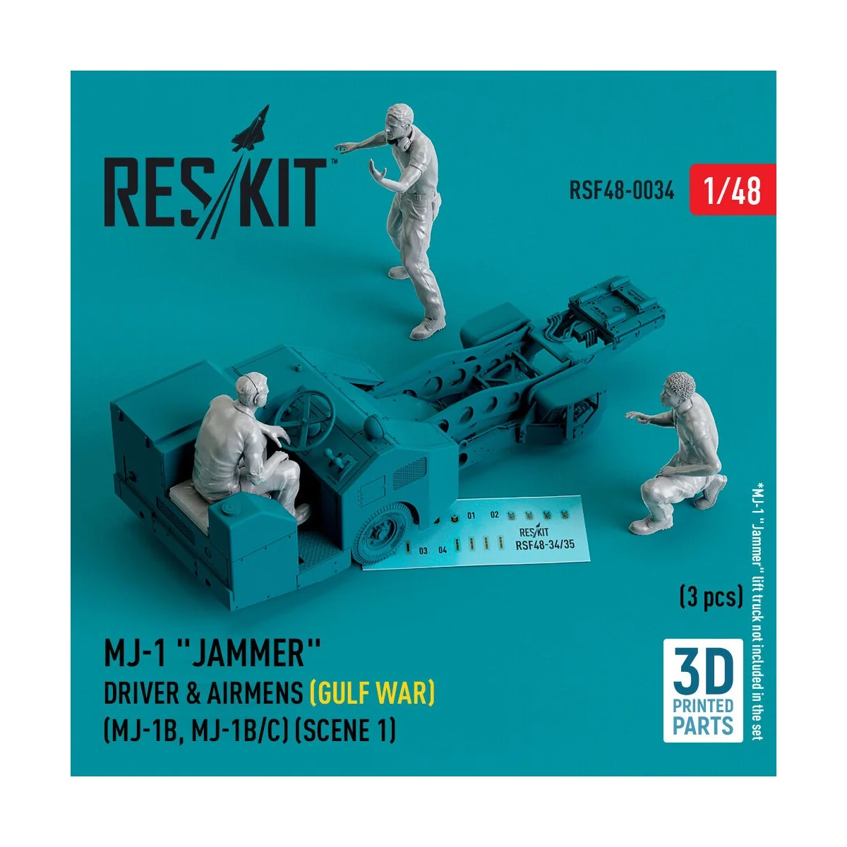 MJ-1 Jammer Driver & airmens (Gulf War) (MJ-1B, MJ-1B/C) (scene 1) ...