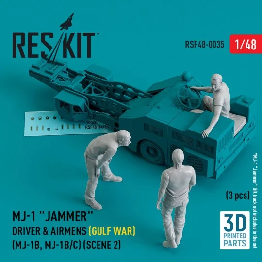 MJ-1 Jammer Driver & airmens (Gulf War) (MJ-1B, MJ-1B/C) (scene 2) ...