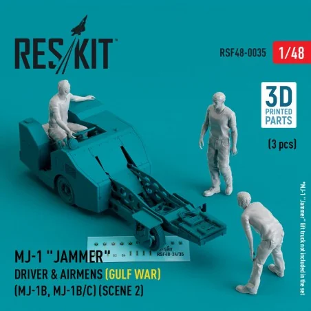 MJ-1 Jammer Driver & airmens (Gulf War) (MJ-1B, MJ-1B/C) (scene 2) ...