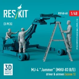 MJ-4 Jammer (MHU-83 B/E) driver & airmen (scene 1) (3 pcs) (3D Prin...
