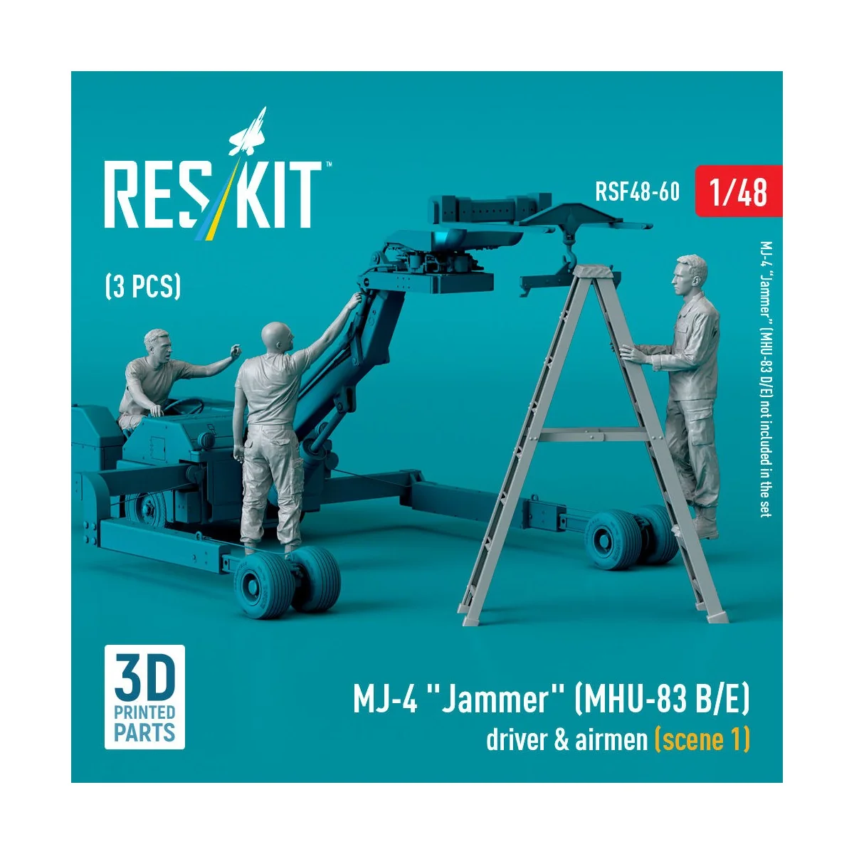 MJ-4 Jammer (MHU-83 B/E) driver & airmen (scene 1) (3 pcs) (3D Prin...