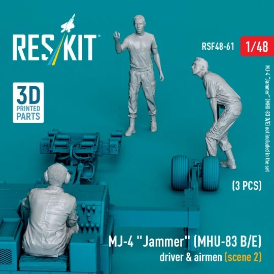 MJ-4 Jammer (MHU-83 B/E) driver & airmen (scene 2) (3 pcs) (3D Prin...