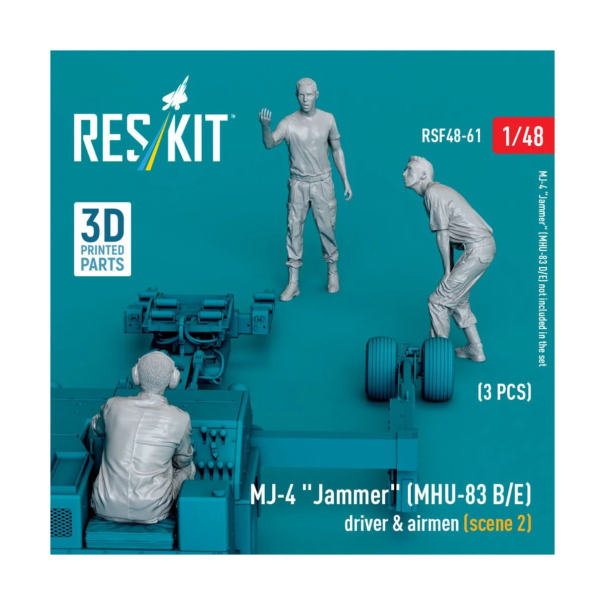 MJ-4 Jammer (MHU-83 B/E) driver & airmen (scene 2) (3 pcs) (3D Prin...