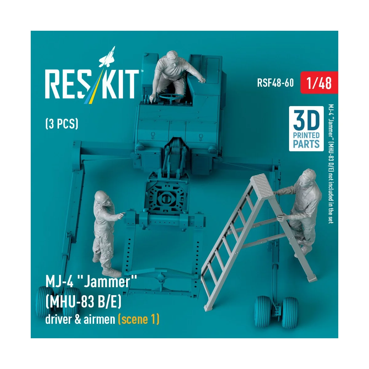 MJ-4 Jammer (MHU-83 B/E) driver & airmen (scene 1) (3 pcs) (3D Prin...