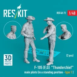 F-105 (F, G) Thunderchief male pilots (in a standing position - typ...