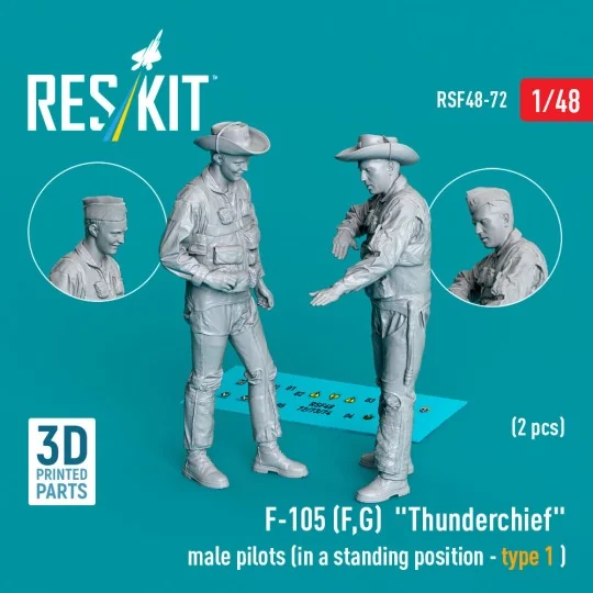 F-105 (F, G) Thunderchief male pilots (in a standing position - typ...