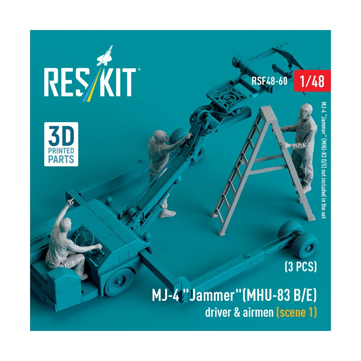 MJ-4 Jammer (MHU-83 B/E) driver & airmen (scene 1) (3 pcs) (3D Prin...
