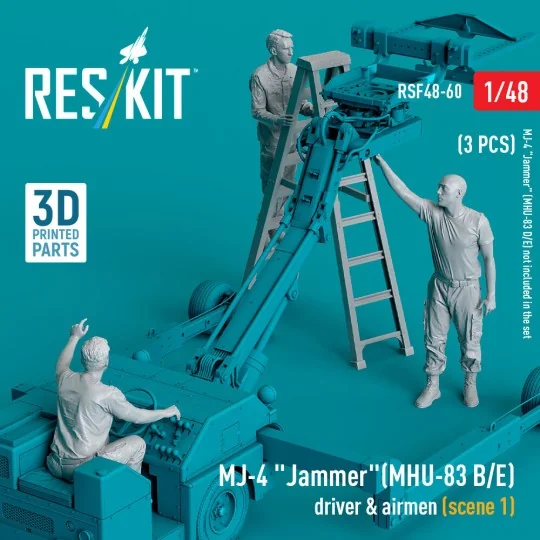 MJ-4 Jammer (MHU-83 B/E) driver & airmen (scene 1) (3 pcs) (3D Prin...