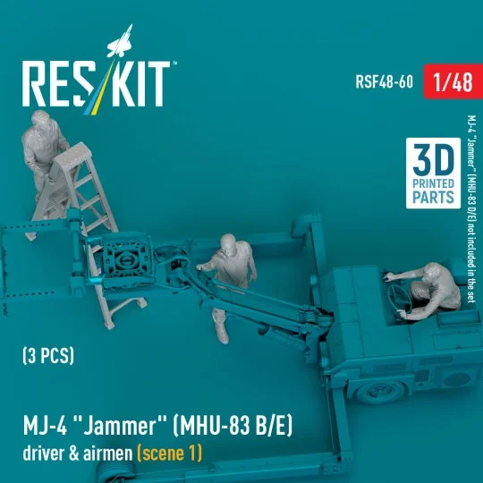 MJ-4 Jammer (MHU-83 B/E) driver & airmen (scene 1) (3 pcs) (3D Prin...