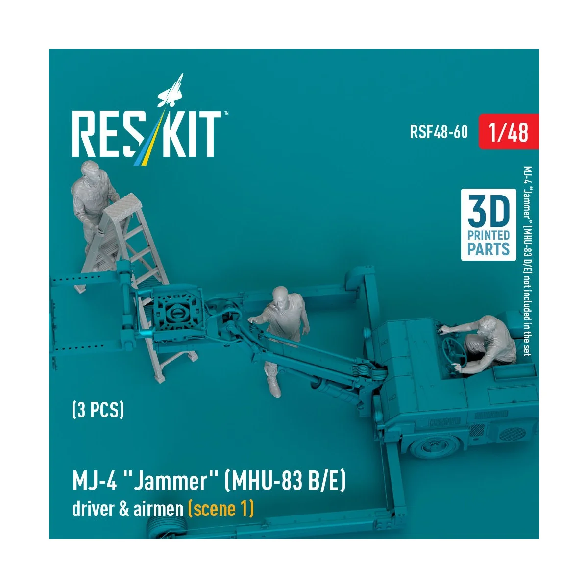MJ-4 Jammer (MHU-83 B/E) driver & airmen (scene 1) (3 pcs) (3D Prin...