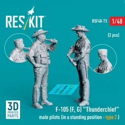 F-105 (F, G) Thunderchief male pilots (in a standing position - typ...