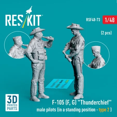 F-105 (F, G) Thunderchief male pilots (in a standing position - typ...