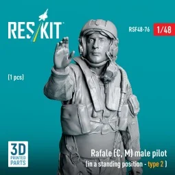 Rafale (C, M) male pilot (in a standing position - type 2) (1 pcs) ... 2