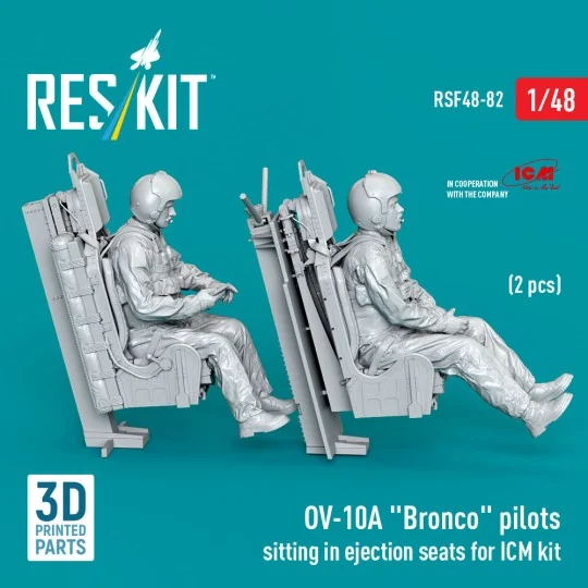OV-10A Bronco pilots sitting in ejection seats for ICM kit (2 pcs) ...