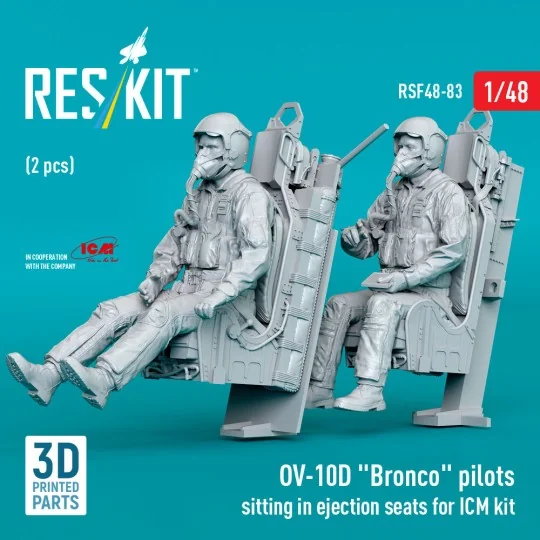 OV-10D Bronco pilots sitting in ejection seats for ICM kit (2 pcs) ...