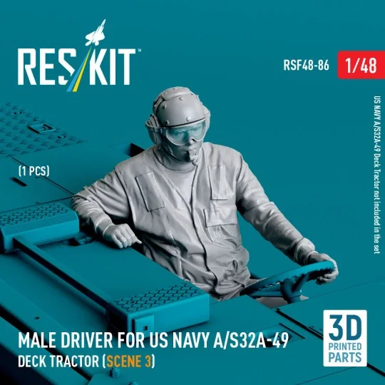 Male driver for US NAVY A/S32A-49 Deck Tractor (scene 3) (1 pcs) (3...