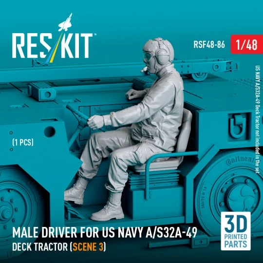 Male driver for US NAVY A/S32A-49 Deck Tractor (scene 3) (1 pcs) (3...