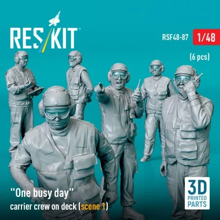 One busy day carrier crew on deck (scene 1) (6 pcs) (3D Printed), 1...