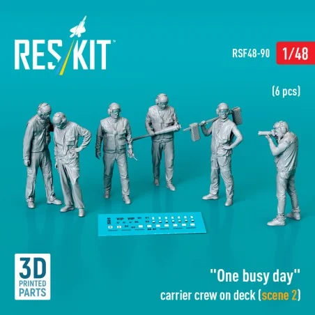 One busy day carrier crew on deck (scene 2) (6 pcs) (3D Printed), 1...