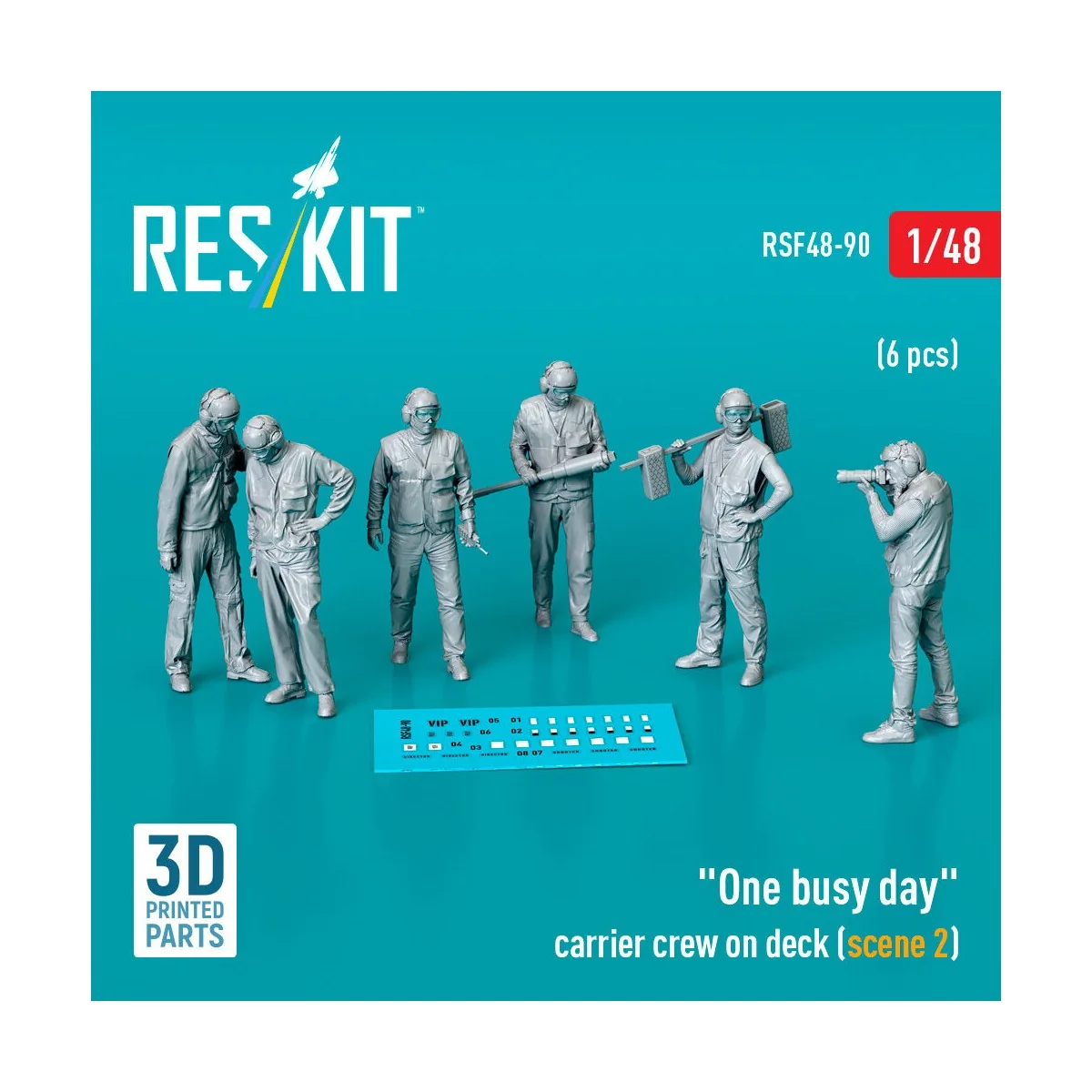 One busy day carrier crew on deck (scene 2) (6 pcs) (3D Printed), 1...