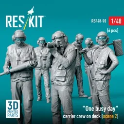 One busy day carrier crew on deck (scene 2) (6 pcs) (3D Printed), 1... 2
