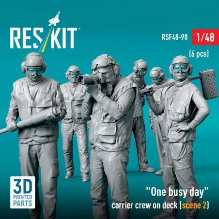 One busy day carrier crew on deck (scene 2) (6 pcs) (3D Printed), 1...
