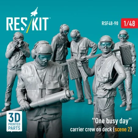 One busy day carrier crew on deck (scene 2) (6 pcs) (3D Printed), 1...