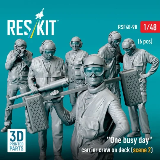 One busy day carrier crew on deck (scene 2) (6 pcs) (3D Printed), 1...