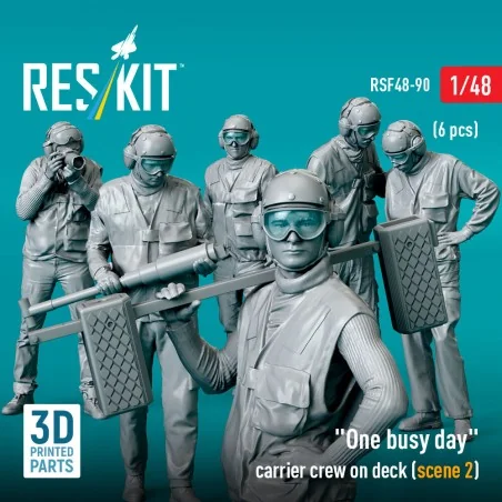 One busy day carrier crew on deck (scene 2) (6 pcs) (3D Printed), 1...