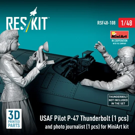 USAF Pilot P-47 Thunderbolt (1 pcs) and photo journalist (1 pcs) fo...