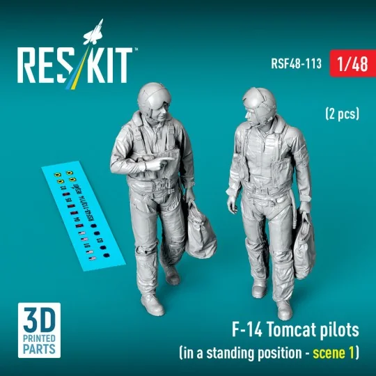 F-14 Tomcat pilots (in a standing position - scene 1) (2 pcs) (3D P...