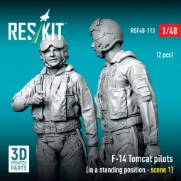 F-14 Tomcat pilots (in a standing position - scene 1) (2 pcs) (3D P... 2