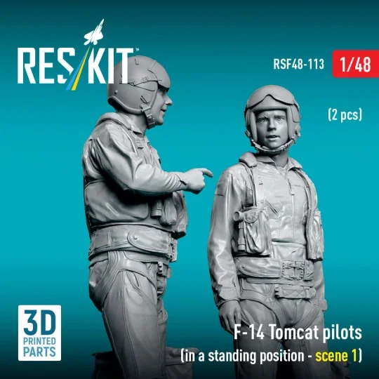F-14 Tomcat pilots (in a standing position - scene 1) (2 pcs) (3D P...
