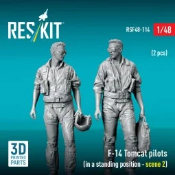 F-14 Tomcat pilots (in a standing position - scene 2) (2 pcs) (3D P... 2