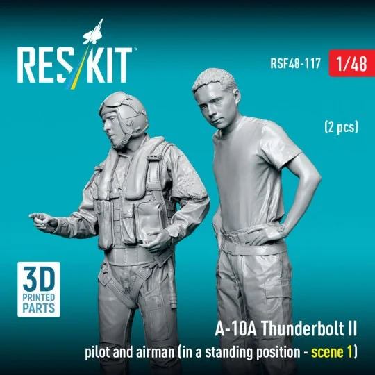 A-10? Thunderbolt II pilot and airman (in a standing position - sce...