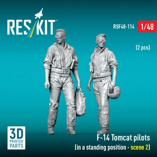 F-14 Tomcat pilots (in a standing position - scene 2) (2 pcs) (3D P...