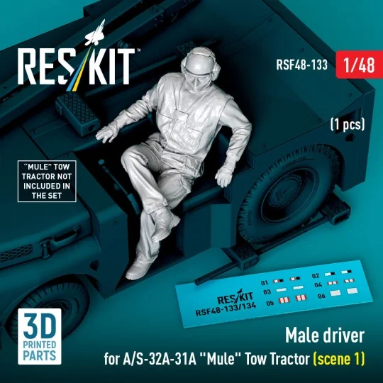 Male driver for A/S-32A-31A Mule Tow Tractor (scene 1) (1 pcs) (3D ...